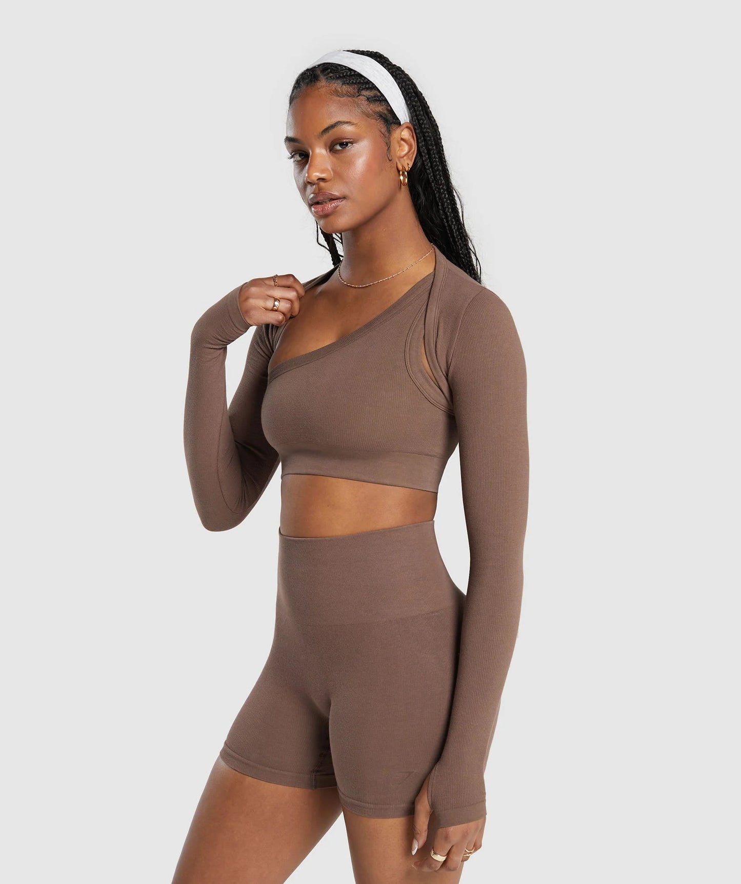 Ribbed Cotton Seamless Shrug