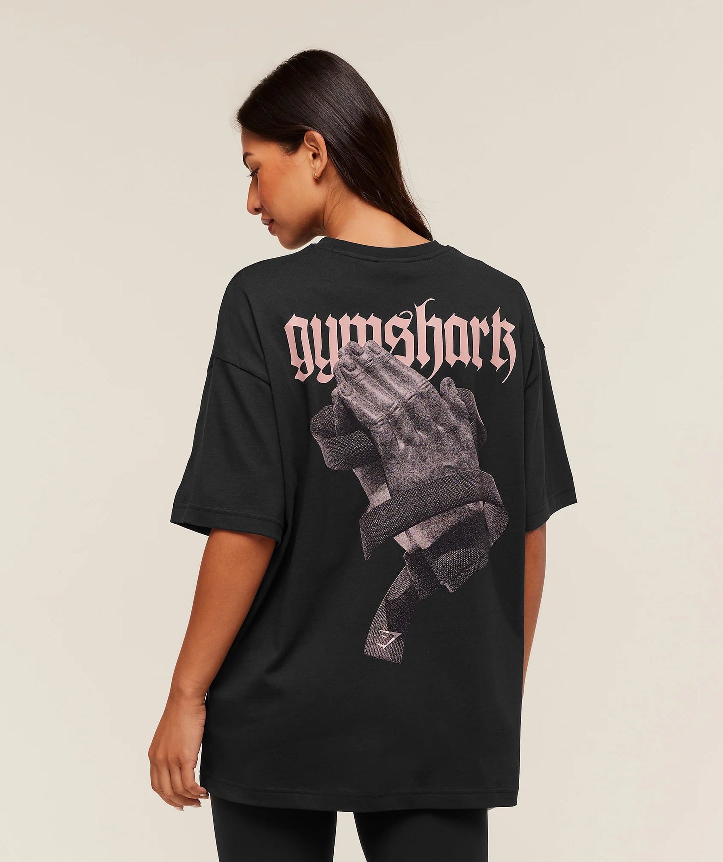 Prayer Hands Graphic Oversized T-Shirt