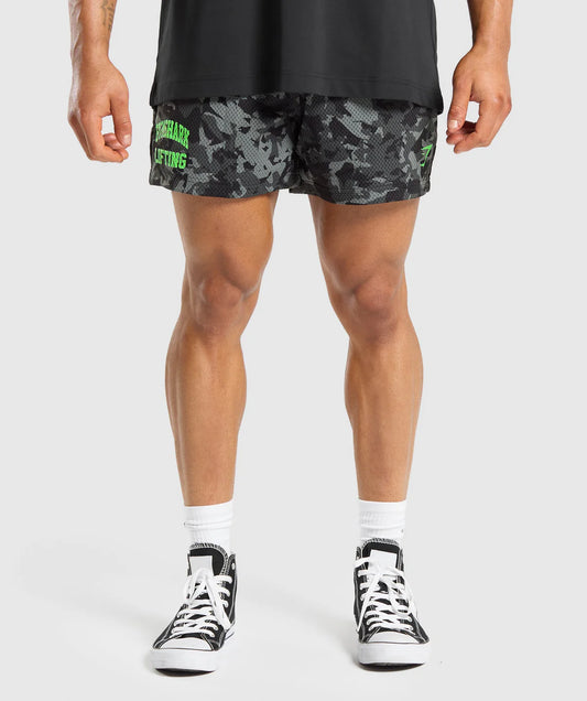 Gymshark Printed Lifting Mesh 5 Shorts