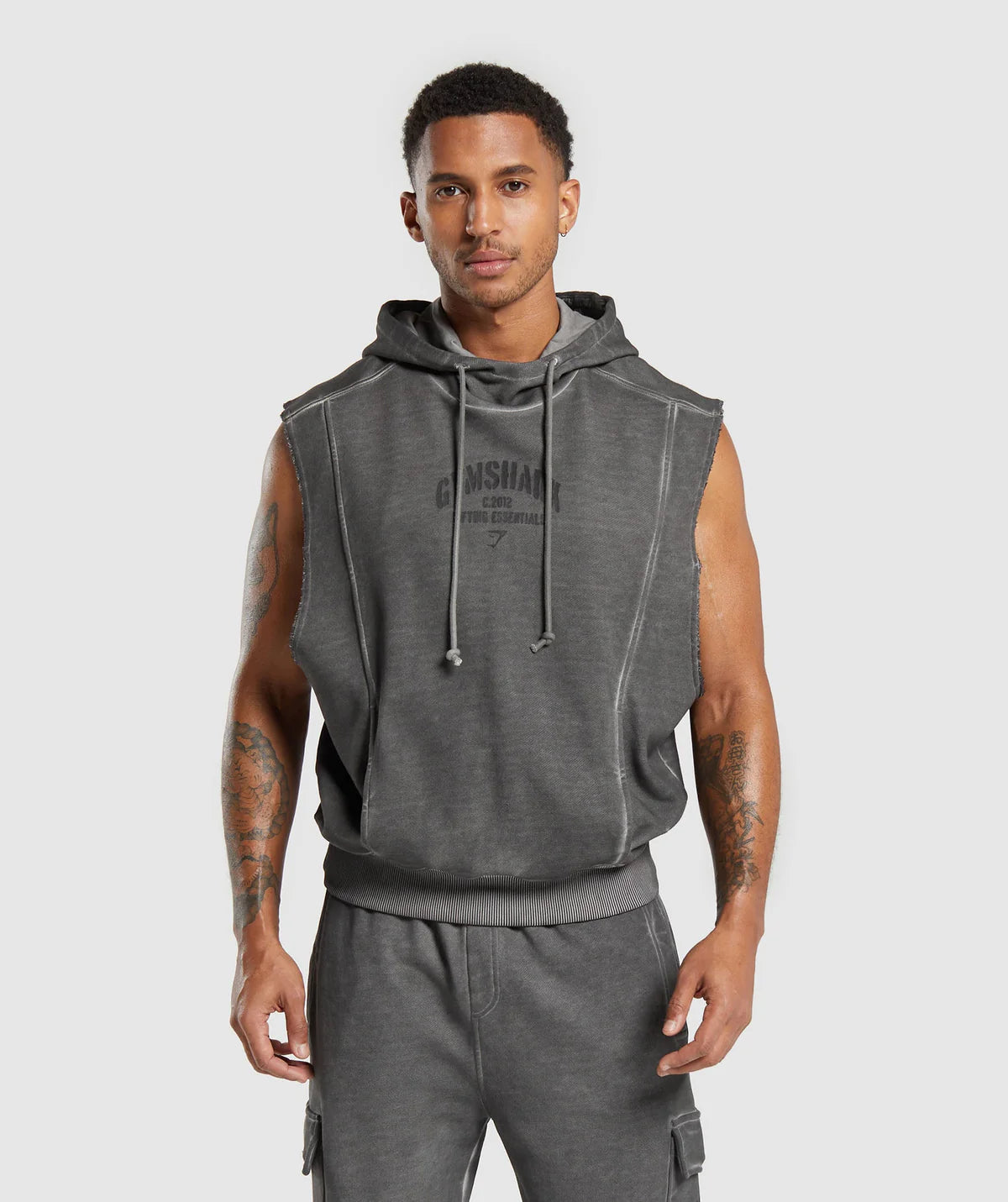 Gymshark Heavyweight Washed Cut Off Hoodie