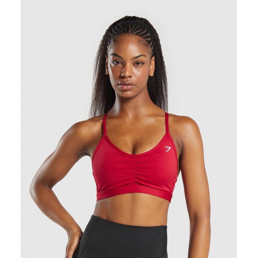 Ruched Strappy Sports Bra
