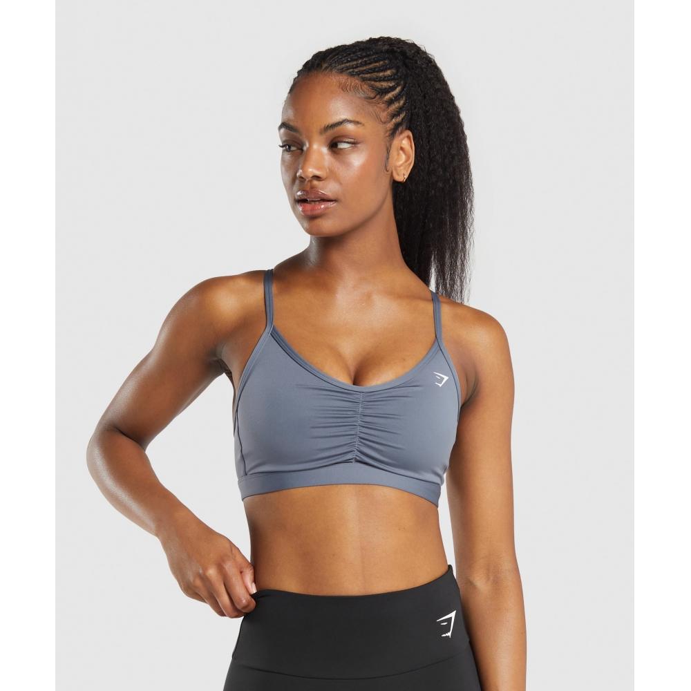 Ruched Strappy Sports Bra