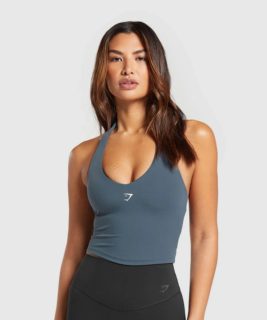 Halter Neck Cami with Shelf