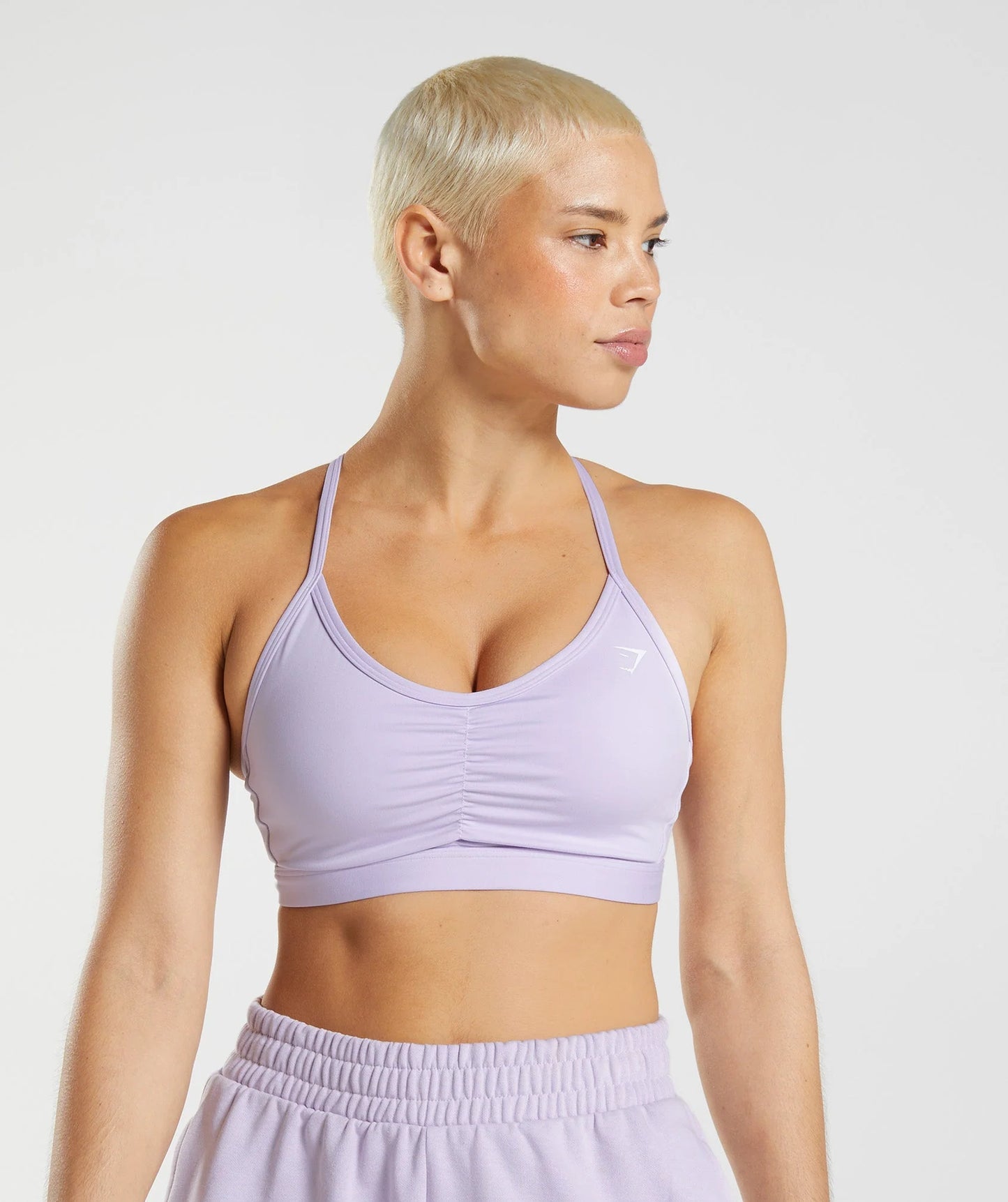 Ruched Strappy Sports Bra