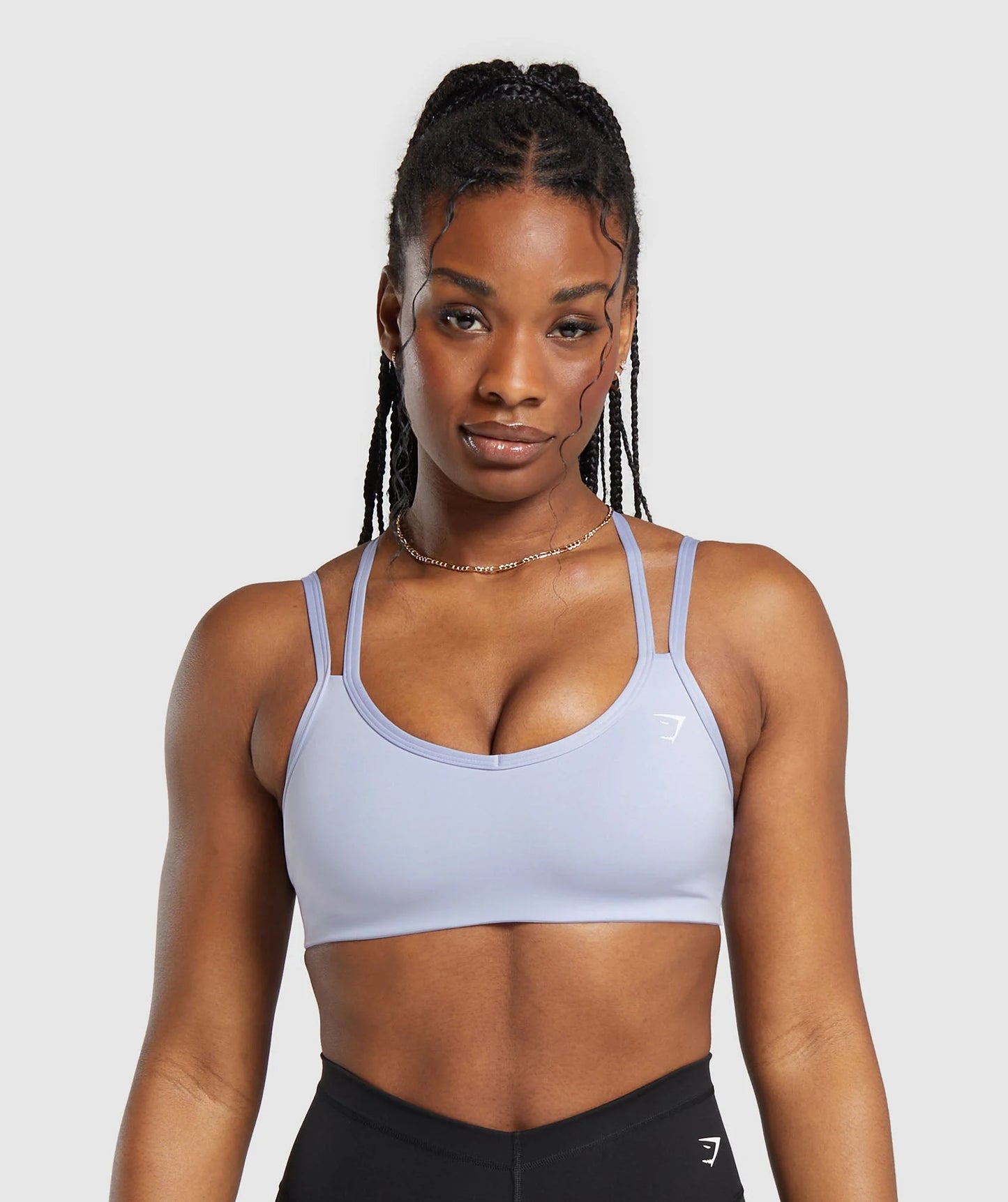 Strap Feature Sports Bra Silver