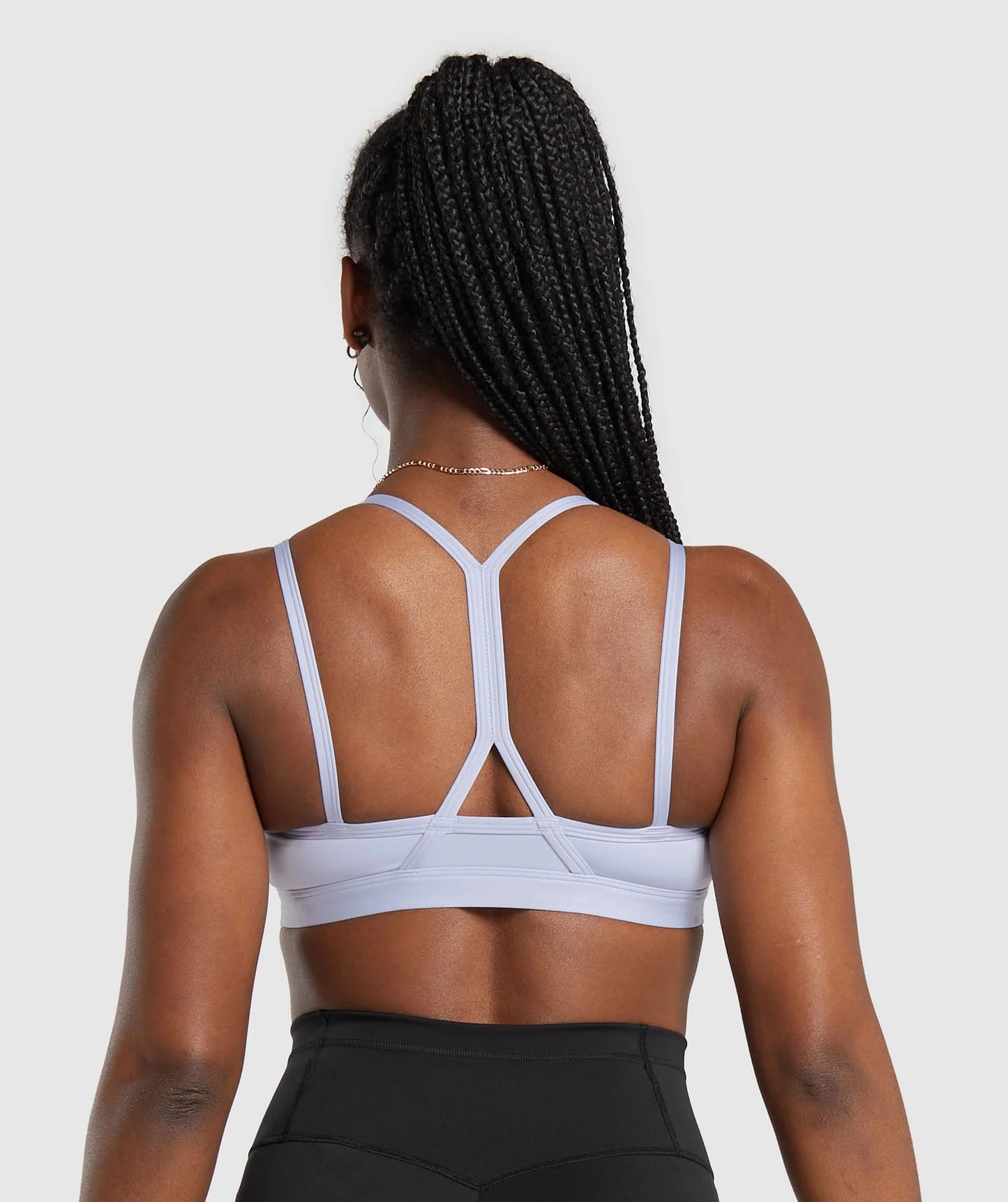 Strap Feature Sports Bra Silver