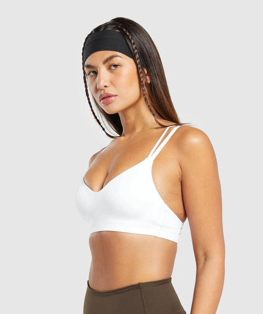 Strappy Back Light Support Sports Bra