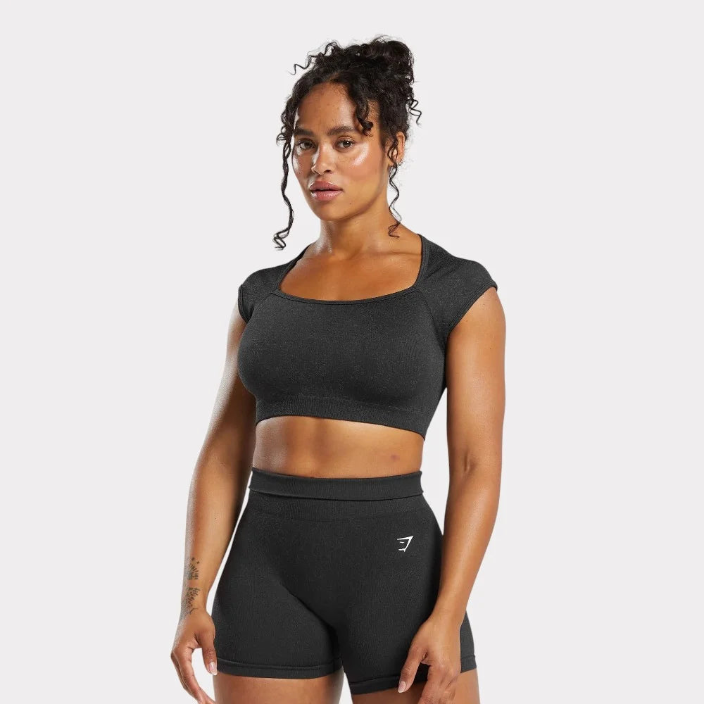 Adapt Fleck Seamless Crop Top